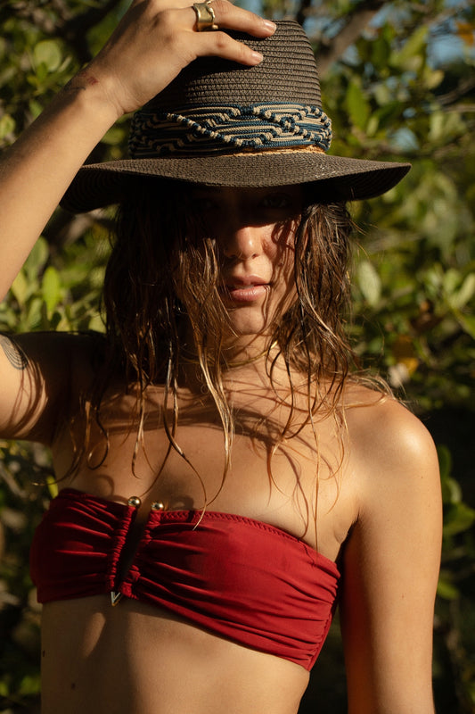 Top bandeau burgundy